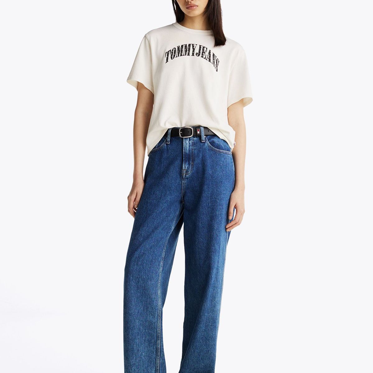TOMMY HILFIGER - Polera Stardust Varsity Logo Blanco Tommy Hilfiger