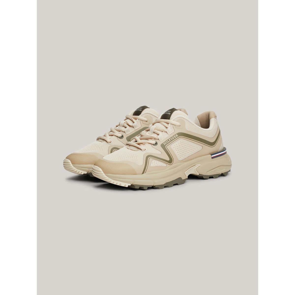 TOMMY HILFIGER - Zapatillas Runner Tech Con Logo Beige Tommy Hilfiger