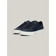 TOMMY HILFIGER - Zapatillas Street De Cuero Con Logo Azul