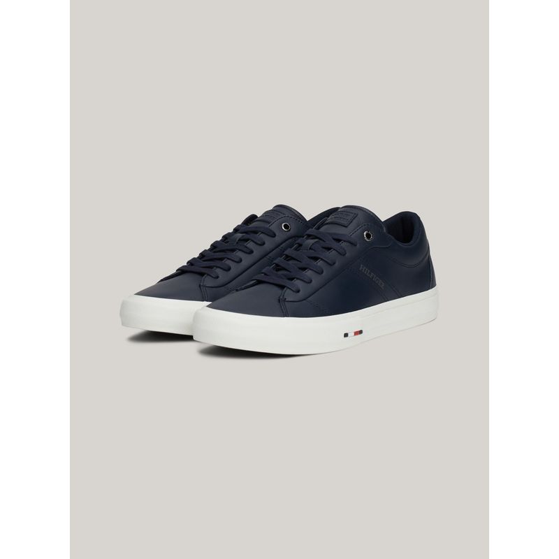 TOMMY HILFIGER - Zapatillas Street De Cuero Con Logo Azul Tommy Hilfiger