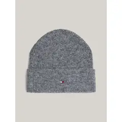 TOMMY HILFIGER - Beanie Essential Con Logo Gris