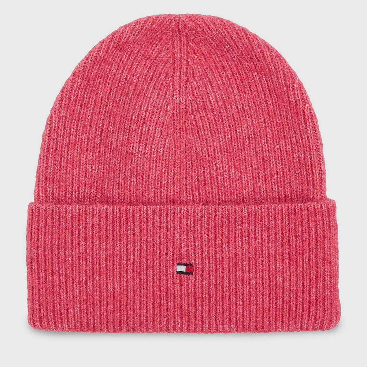 TOMMY HILFIGER - Beanie Essential Con Logo Rosado Tommy Hilfiger