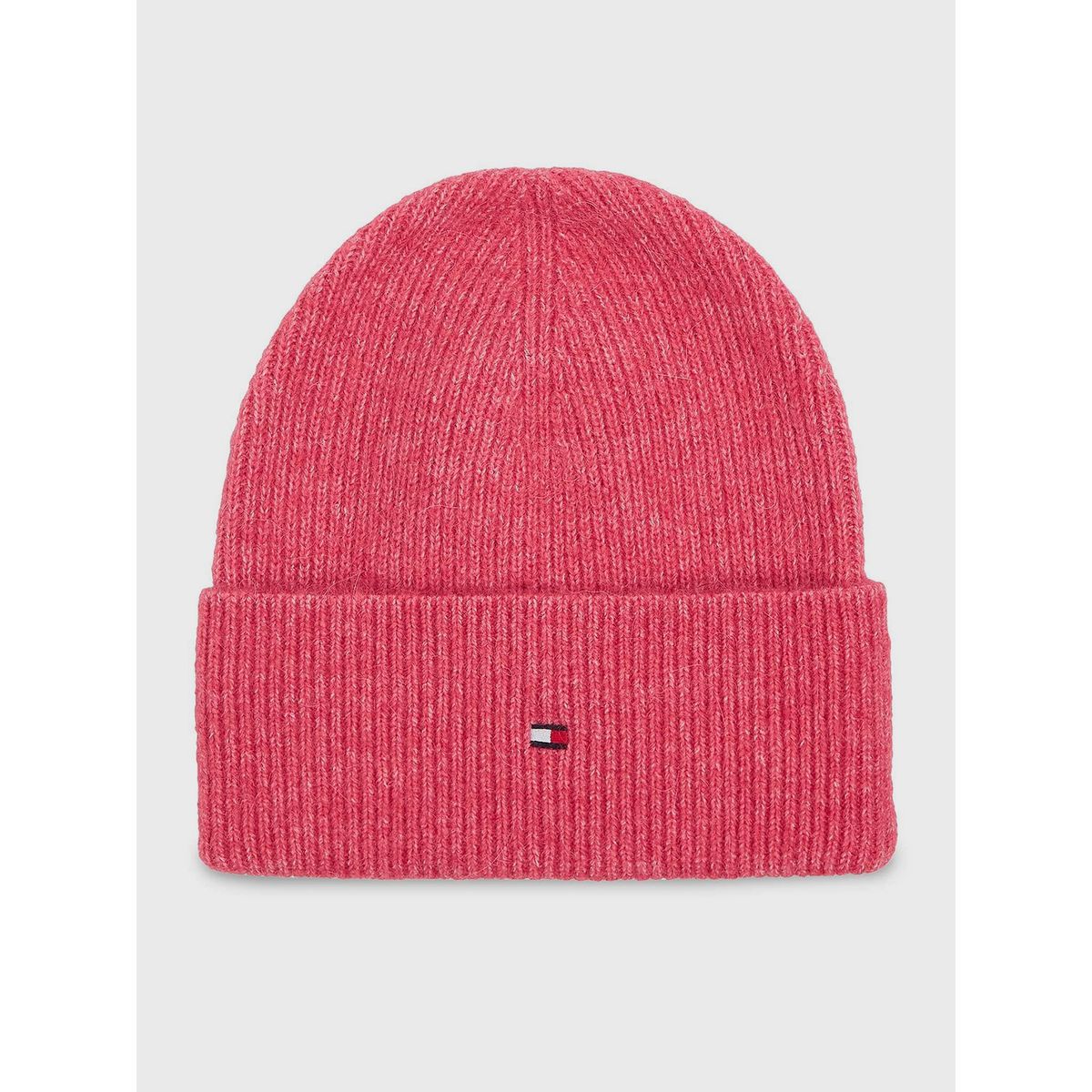 TOMMY HILFIGER - Beanie Essential Con Logo Rosado Tommy Hilfiger