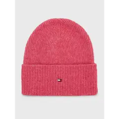 TOMMY HILFIGER - Beanie Essential Con Logo Rosado