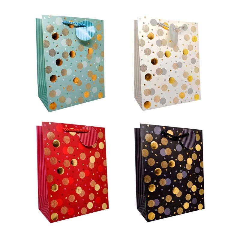GENERICO - BOLSA DE REGALO GOLDEN CIRCULO 30X40 X1UNI