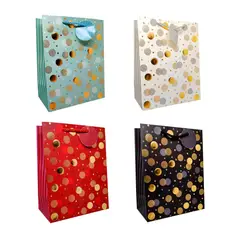 GENERICO - BOLSA DE REGALO GOLDEN CIRCULO 30X40 X1UNI