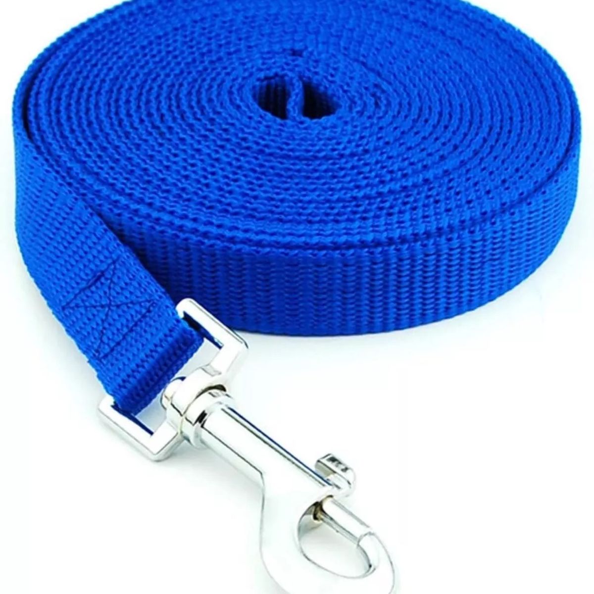 DEFENSOR FOREVER - Correa Plana Larga Para Perros 4,5metros X 2,5 cm Azul