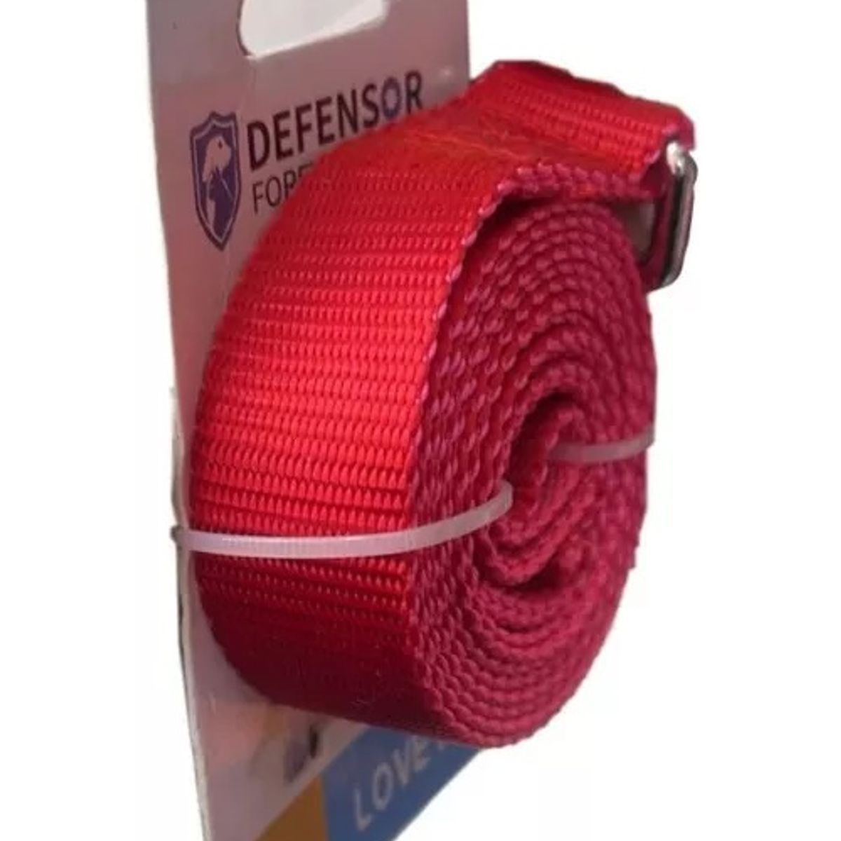 DEFENSOR FOREVER - Correa Plana Larga Para Perros 45mts X 25cm Rojo