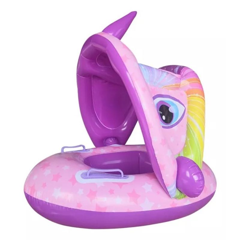 DEFENSOR FOREVER - Flotador Para Piscina Con Techo Para Bebe Niños Rosa