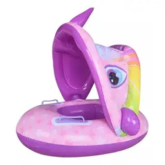 DEFENSOR FOREVER - Flotador Para Piscina Con Techo Para Bebe Niños Rosa