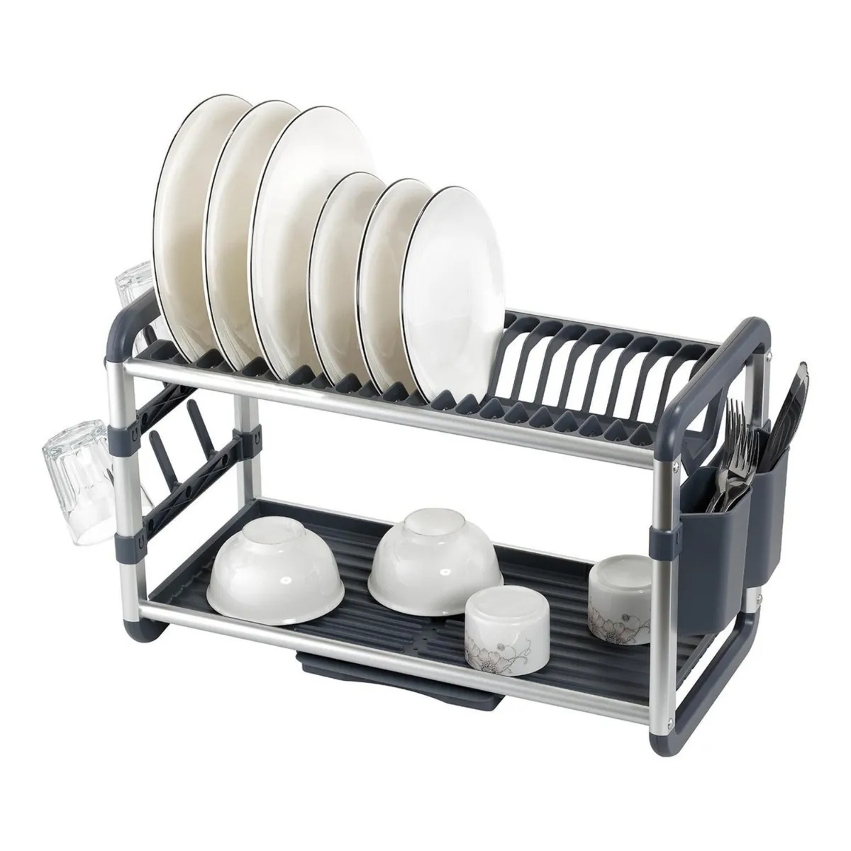 OEM - SECAPLATOS ESCURRIDOR 2 NIVELES STELLA 61X27CM