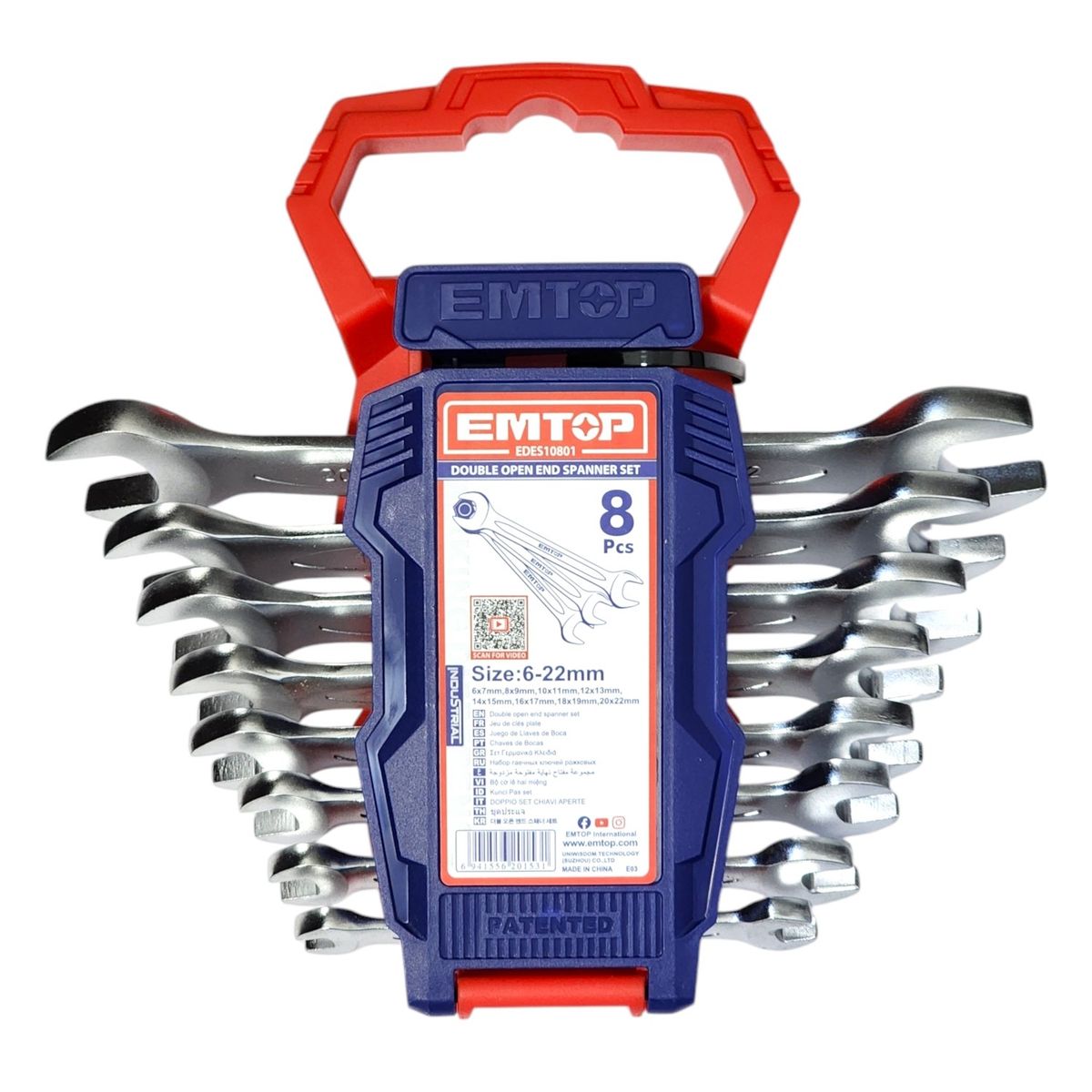 EMTOP - Kit de 8 Llaves de Punta 6-22mm Emtop Edes10801