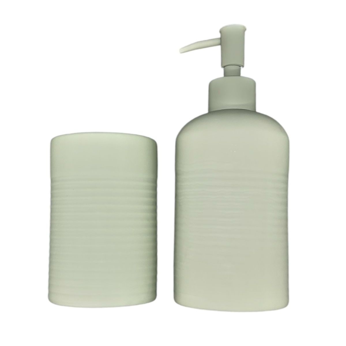 OEM - Set De Baño 2 Piezas Ceramica Jabon Porta Cepillo Vd