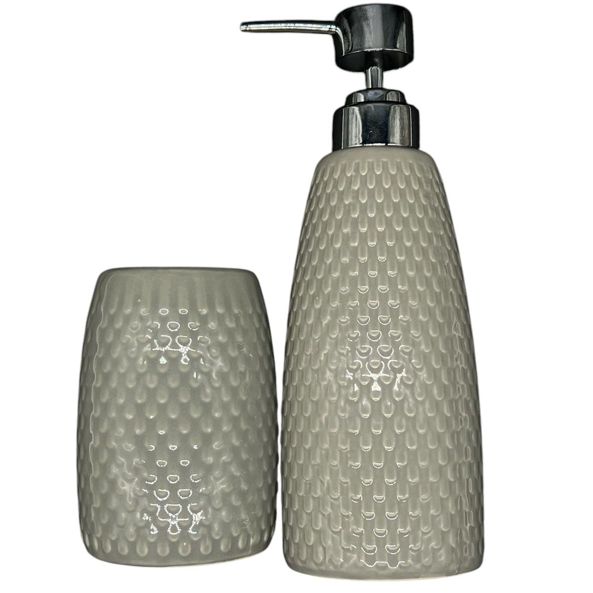 OEM - Set De Baño 2 Piezas Ceramica Jabon Porta Cepillo Gb