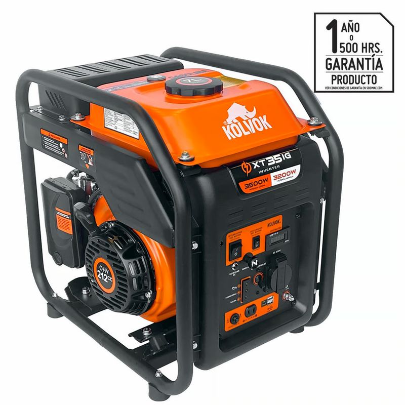 KOLVOK - Generador Eléctrico Gasolina Inverter 3,5 kVA KOLVOK XT35IG