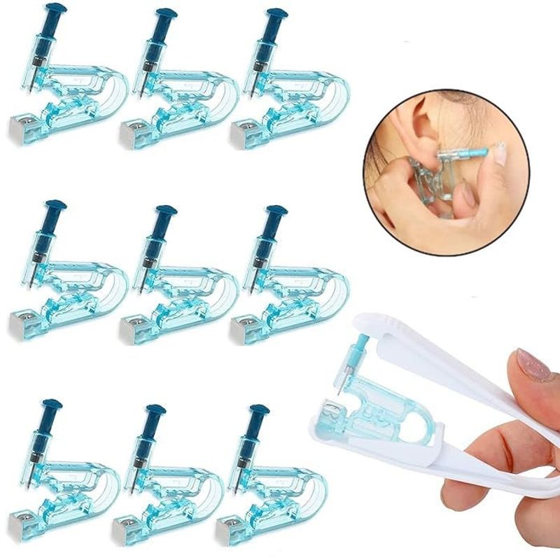 KUANGYE - Perforador Para Piercing Abridor De Oreja Aros 10 Uds
