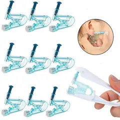 KUANGYE - Perforador Para Piercing Abridor De Oreja Aros 10 Uds