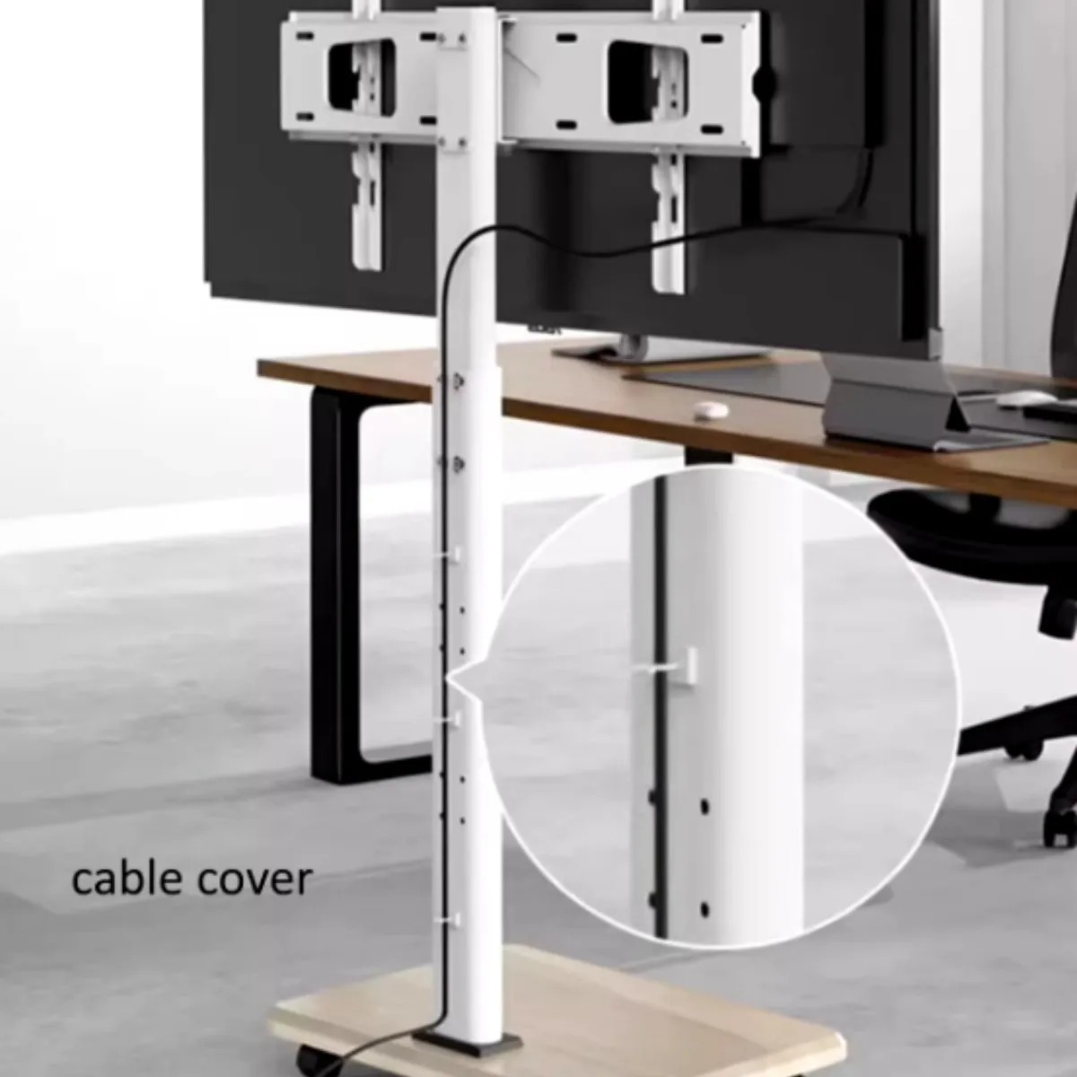 GENERICO - Soporte Tv Rack Movil Con Ruedas 32 A 70 Base Pedestal