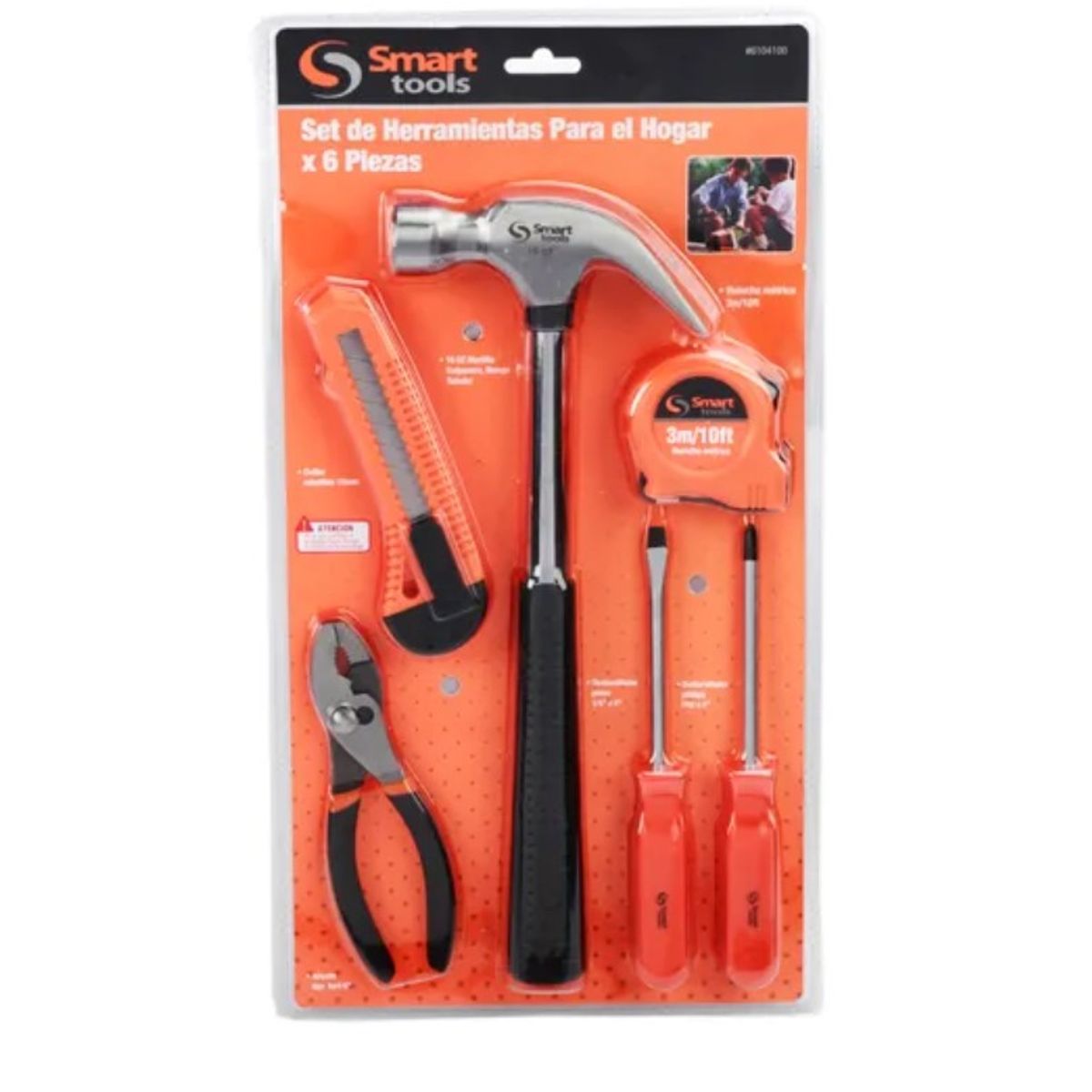 SMART TOOLS - Juego de herramientas básicas Hogar set 6 piezas Smart Tools