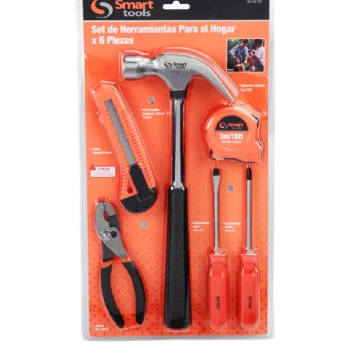 SMART TOOLS - Juego de herramientas básicas Hogar set 6 piezas Smart Tools