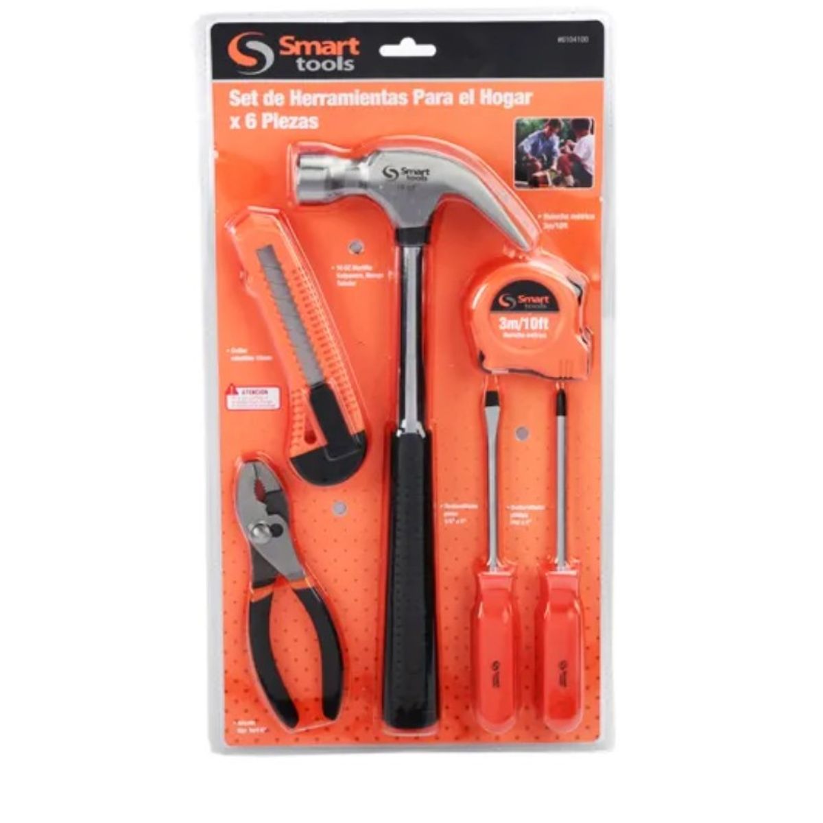 SMART TOOLS - Juego de herramientas básicas Hogar set 6 piezas Smart Tools