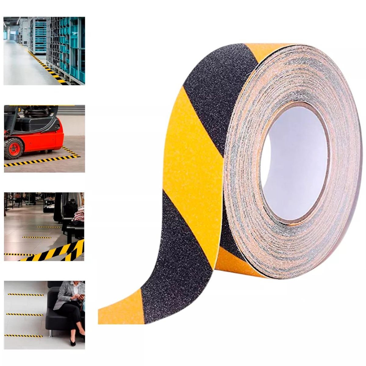 KUANGYE - Cinta Antiderrapante Adhesiva Abrasivo Piso Seguridad 15m