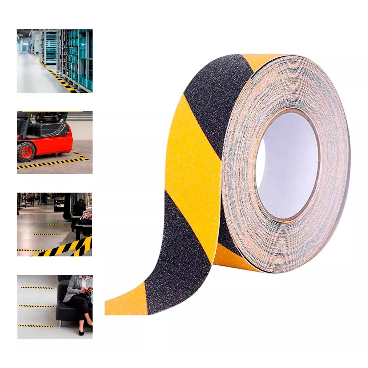 KUANGYE - Cinta Antiderrapante Adhesiva Abrasivo Piso Seguridad 15m