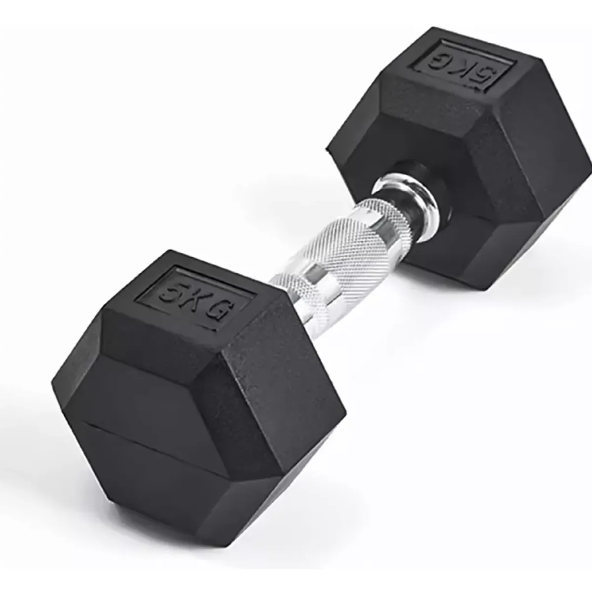 GENERICO - Mancuerna Hexagonal De Caucho 5 Kg (total 10kg El Par)