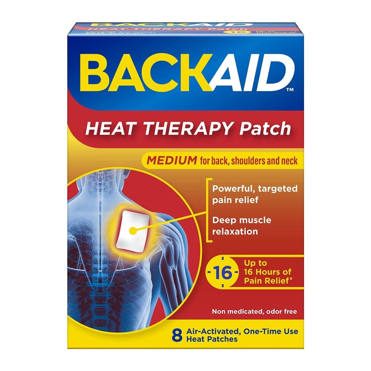 GENERICO - Back Aid Parches Alivio Dolor De Cuello Hombros Espalda 8un