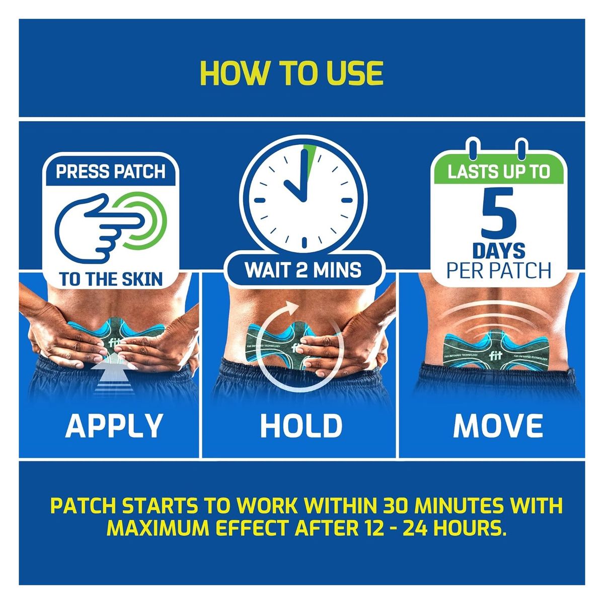 GENERICO - Joint Flex Parches Alivio Dolor De Espalda Baja Caderas 3 Un