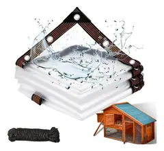 KUANGYE - 3×3m Lonas Transparentes Resistentes Impermeables+10m Cuerda