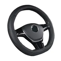 KUANGYE - Funda Volante De Coche Antideslizante Tipo D Negro 38cm
