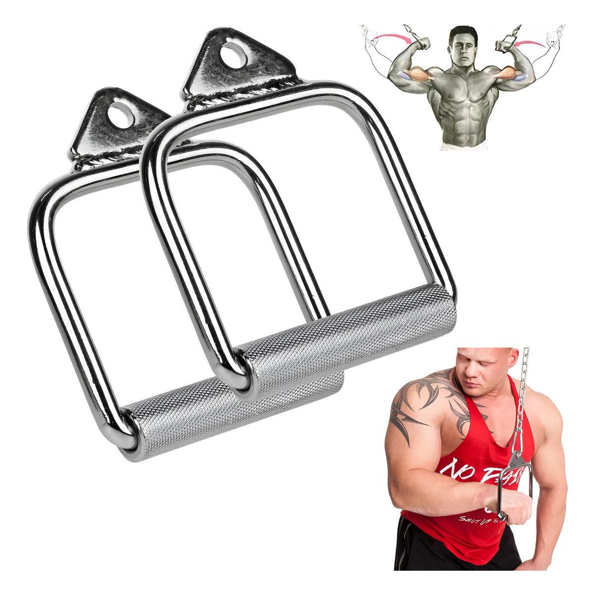 KUANGYE - Manilla Simple Ejercicios Fitness par 2polea Gym Agarre