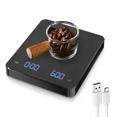 KUANGYE - Báscula De Café Digital Con Temporizador Y Indicador LED