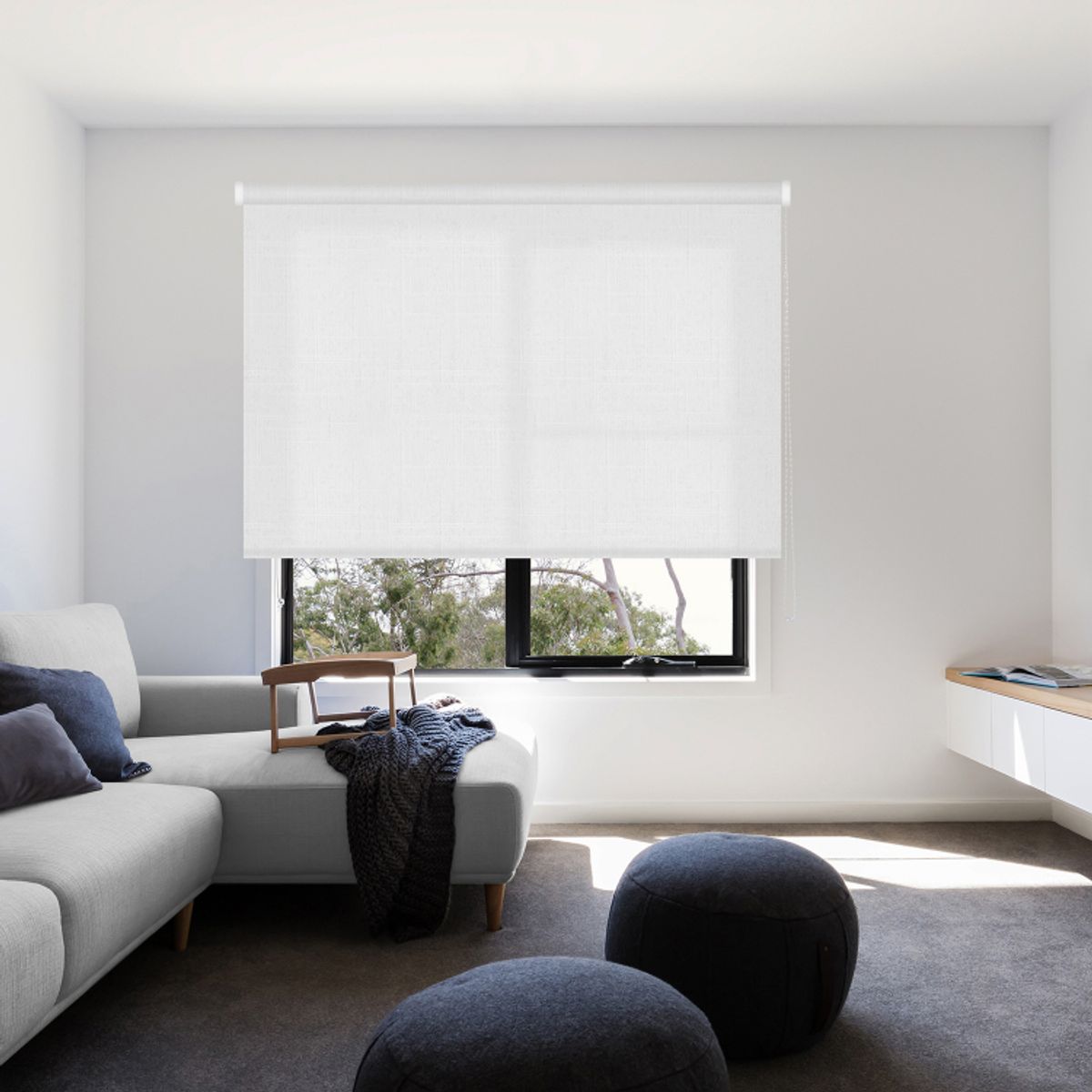 VIEWTEX - Cortina Roller 135X250 Blanca Traslucida Premium Shape