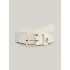 TOMMY HILFIGER - Cinturón Heritage Con Hebilla De Rodillo Blanco