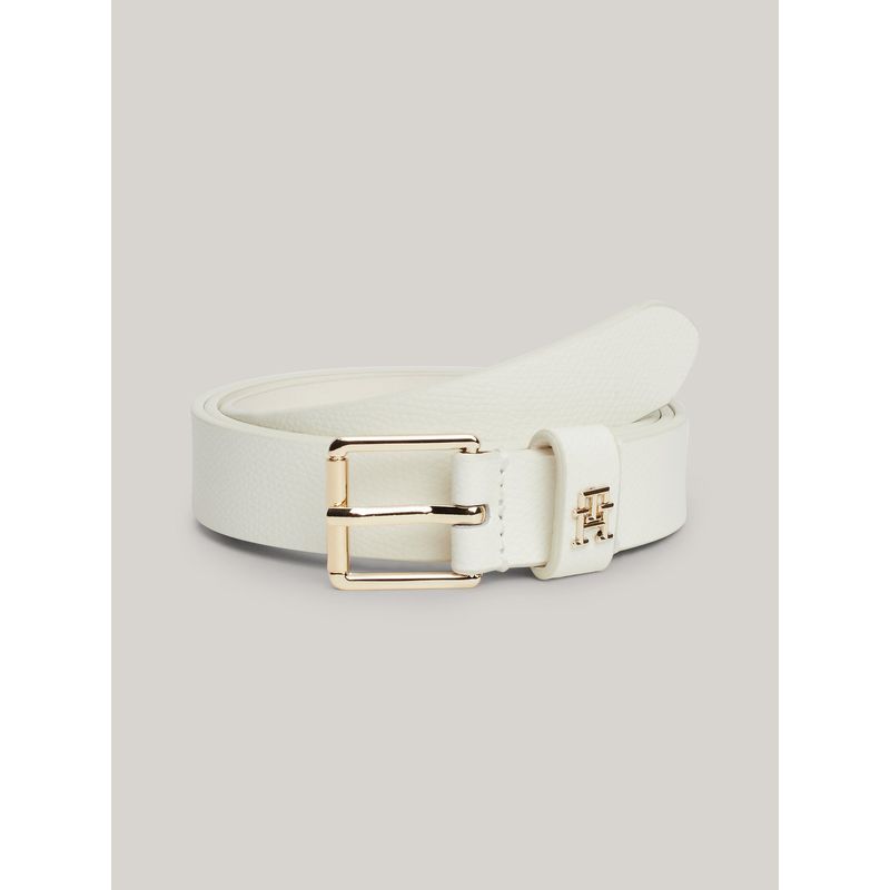 TOMMY HILFIGER - Cinturón Heritage Con Hebilla De Rodillo Blanco Tommy Hilfiger