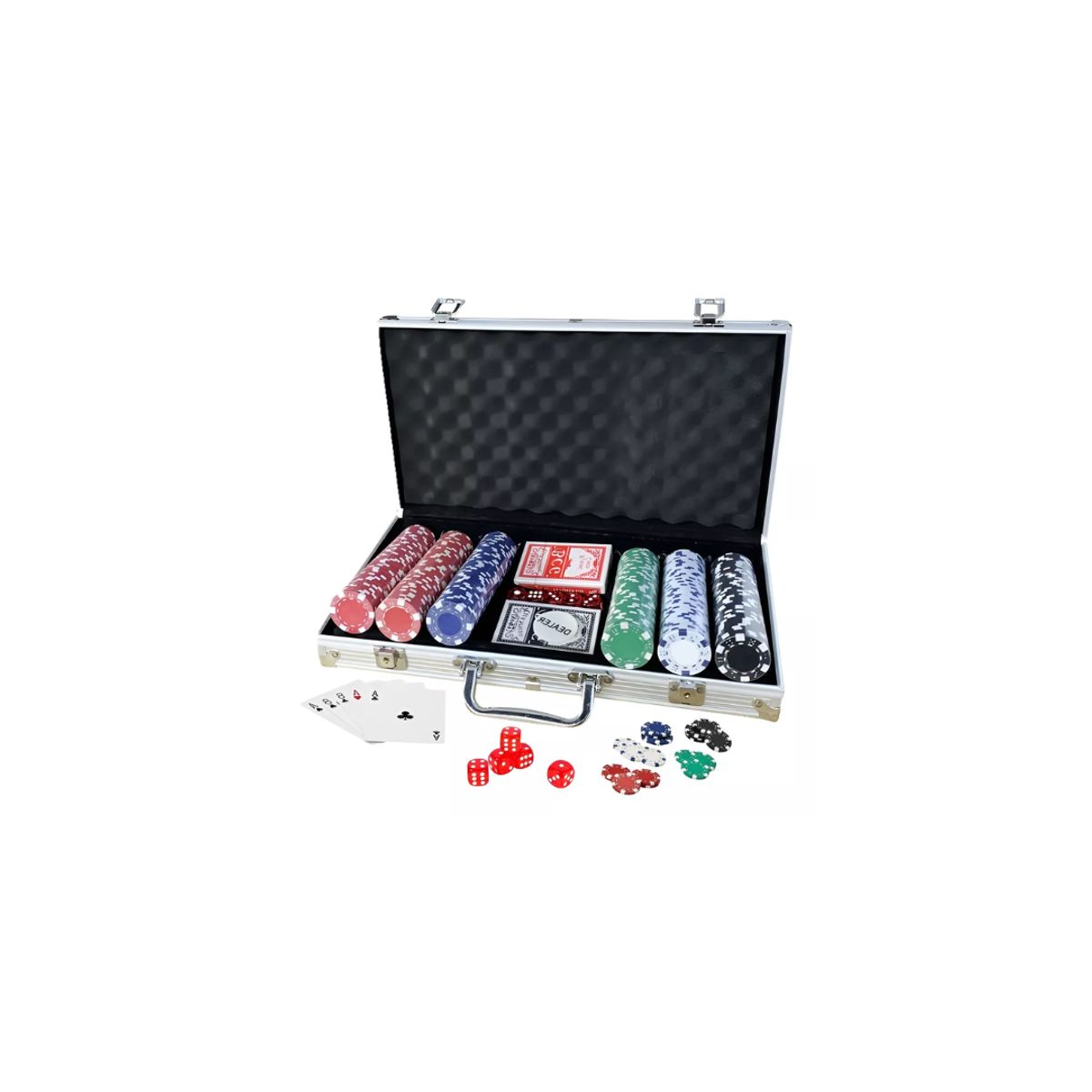 GENERICO - Set De Poker 300 Fichas Profesional Poker Maletin Set Poker