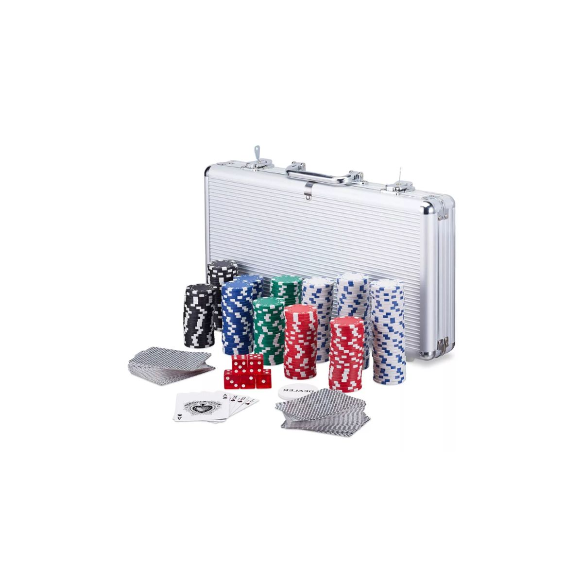 GENERICO - Set De Poker 300 Fichas Profesional Poker Maletin Set Poker