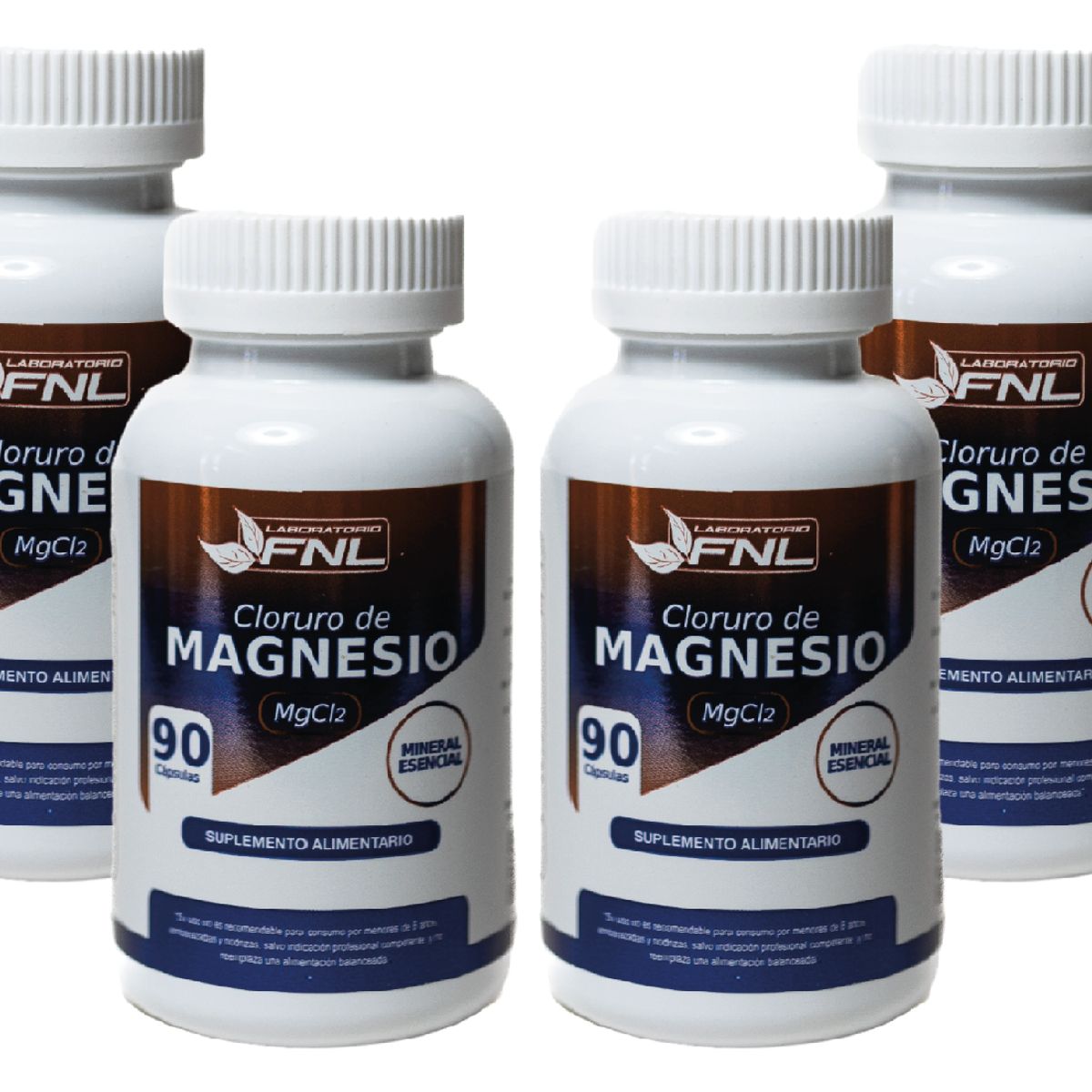 FNL - Cloruro De Magnesio Fnl 4 Frascos 360 Capsulas