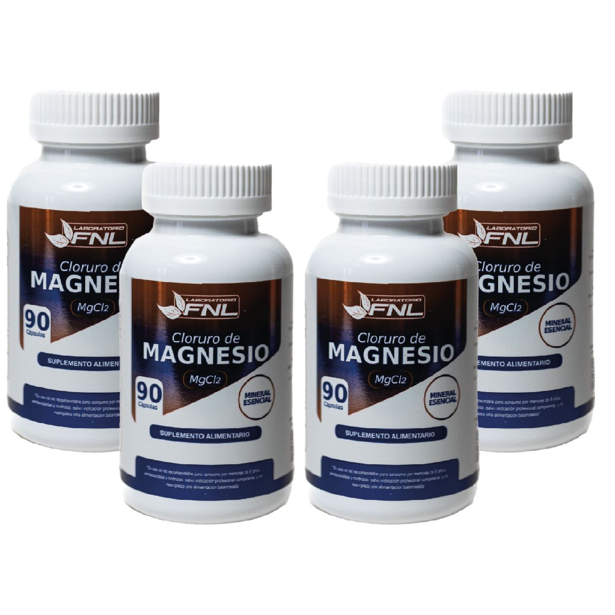 FNL - Cloruro De Magnesio Fnl 4 Frascos 360 Capsulas