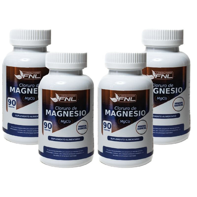 FNL - Cloruro De Magnesio Fnl 4 Frascos 360 Capsulas
