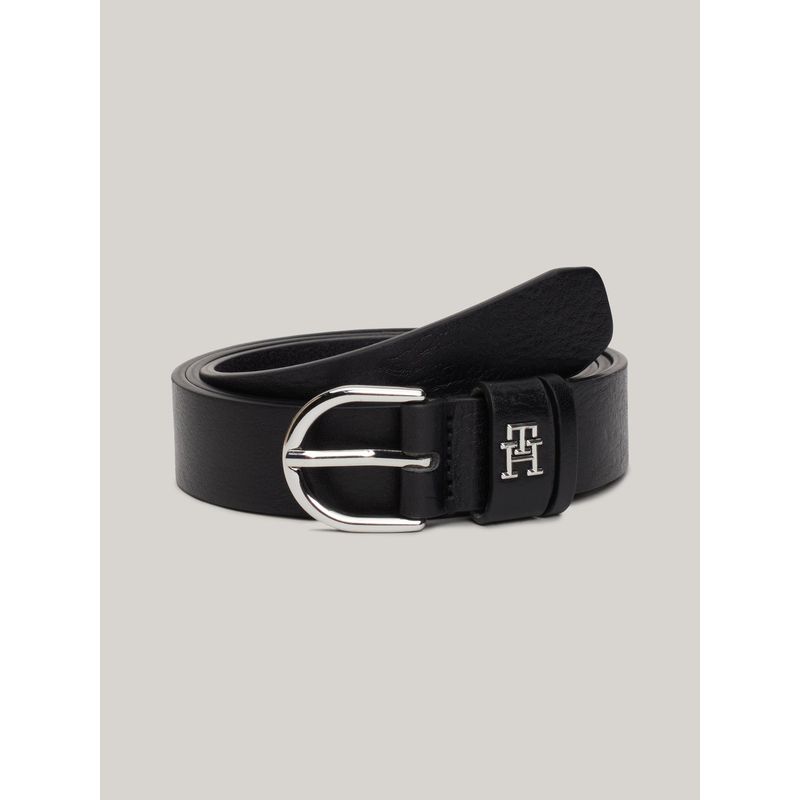 TOMMY HILFIGER - Cinturón Essential Effortless De Cuero Negro Tommy Hilfiger