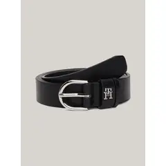TOMMY HILFIGER - Cinturón Essential Effortless De Cuero Negro