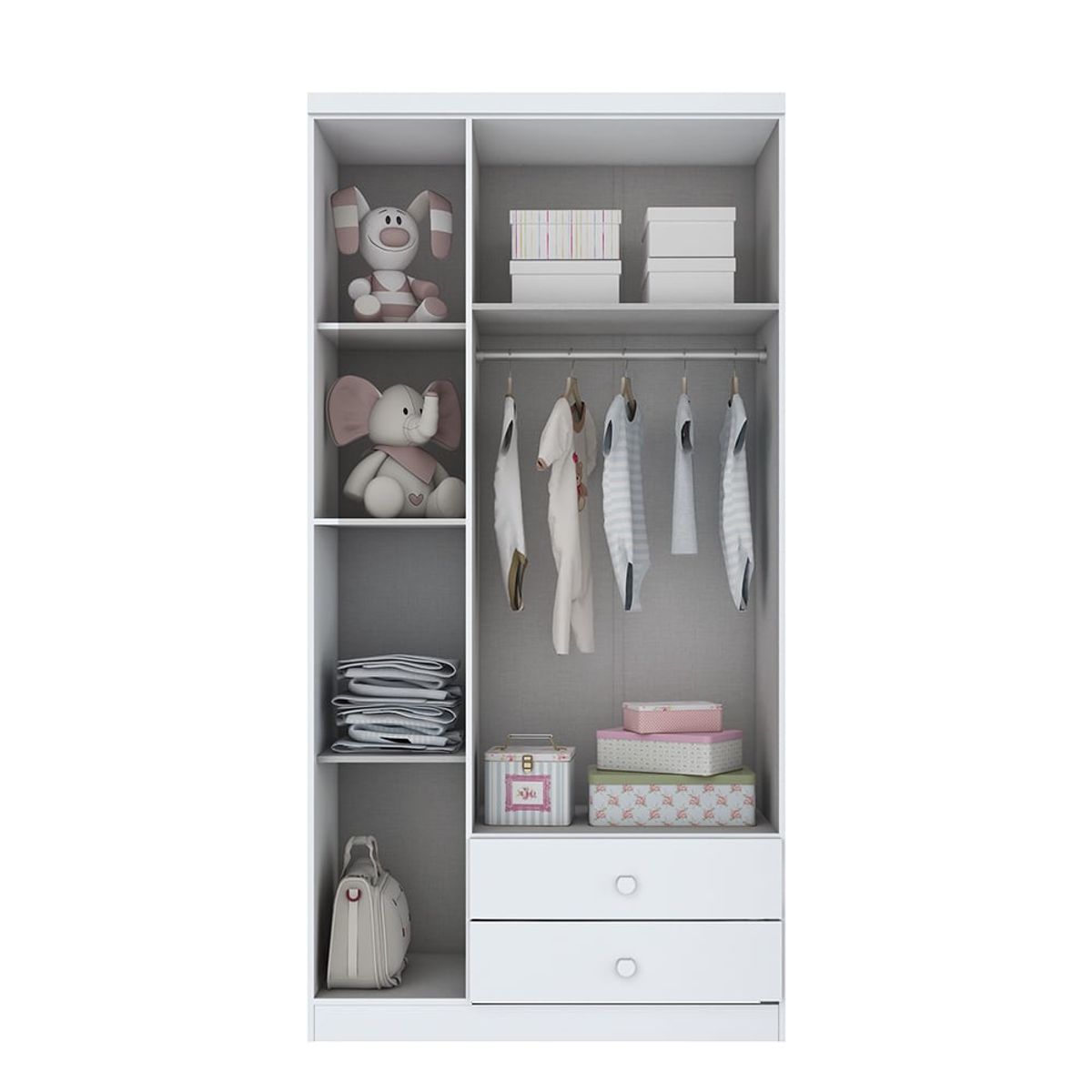 HOME MOBILI - Closet Destello Blanco 3P 2C