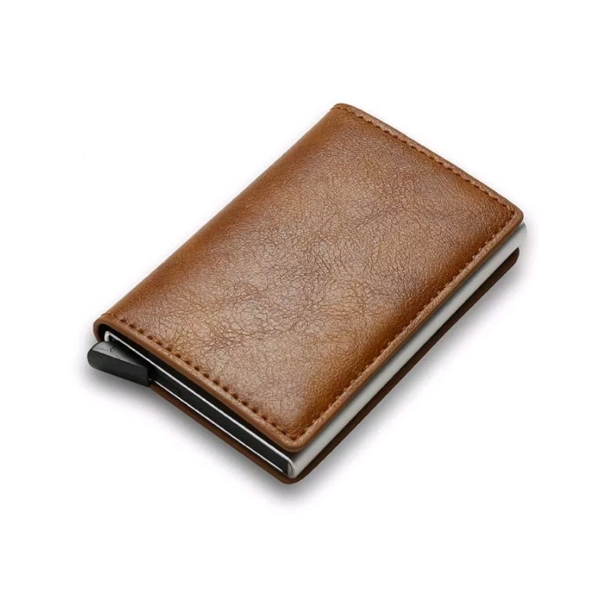 GENERICO - Tarjetero billetera minimalista porta tarjetas café 0028CA