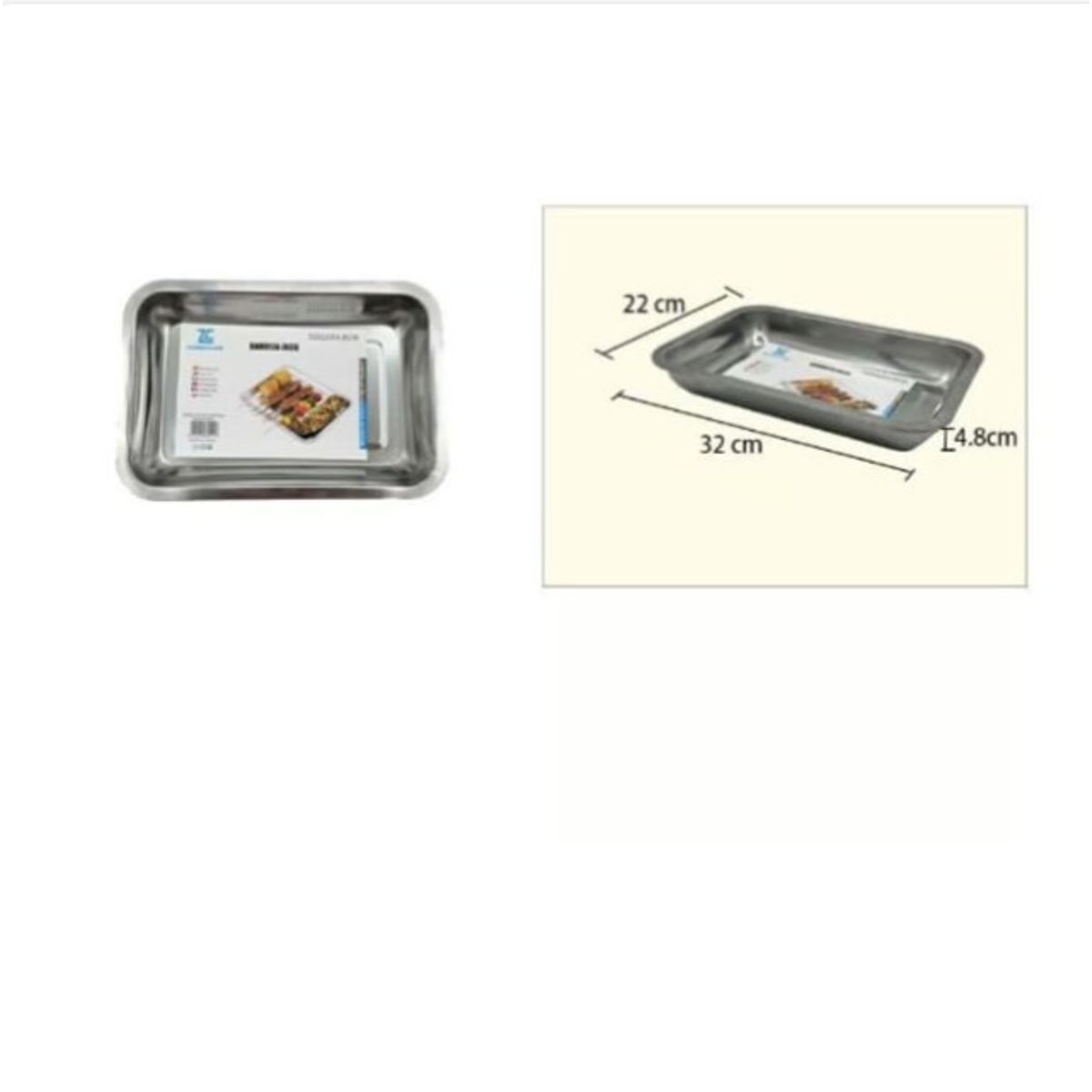 GENERICO - Bandeja Horno Acero Inoxidable 32X22X48Cm