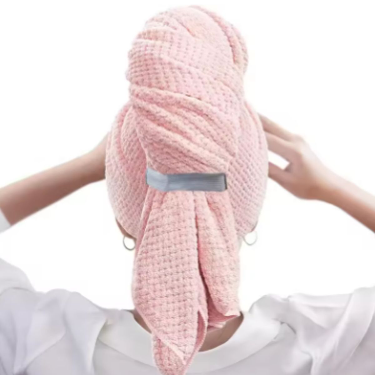 GENERICO - Toalla Secado De Pelo Súper Absorbente Microfibra Rosa 60x105 Cm