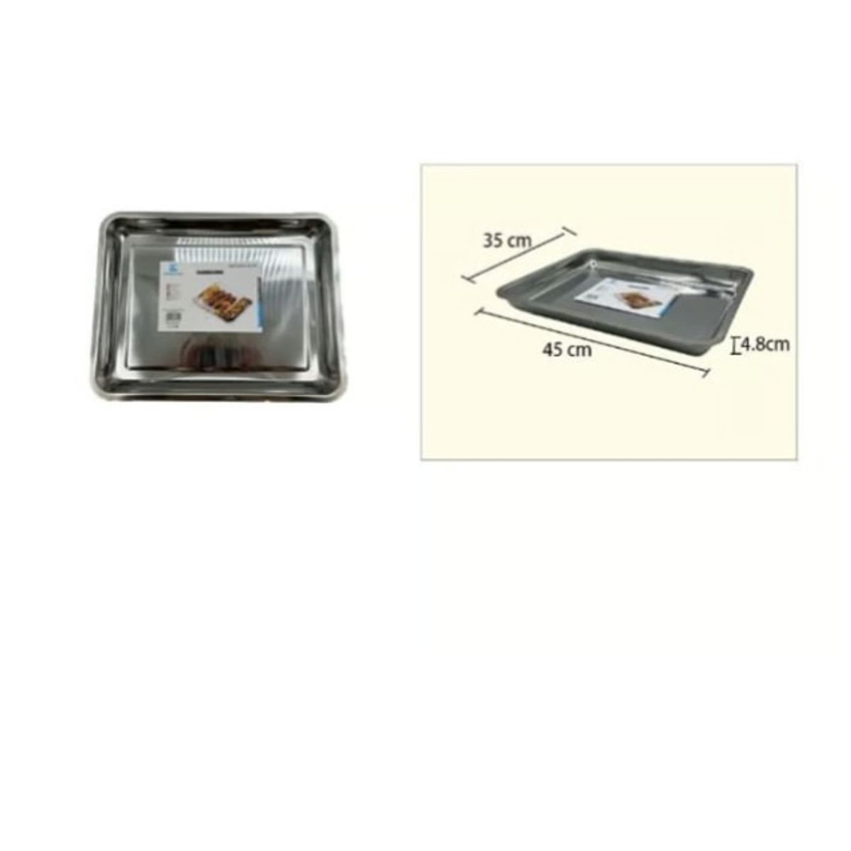GENERICO - Bandeja Horno Acero Inoxidable 45X35X48Cm