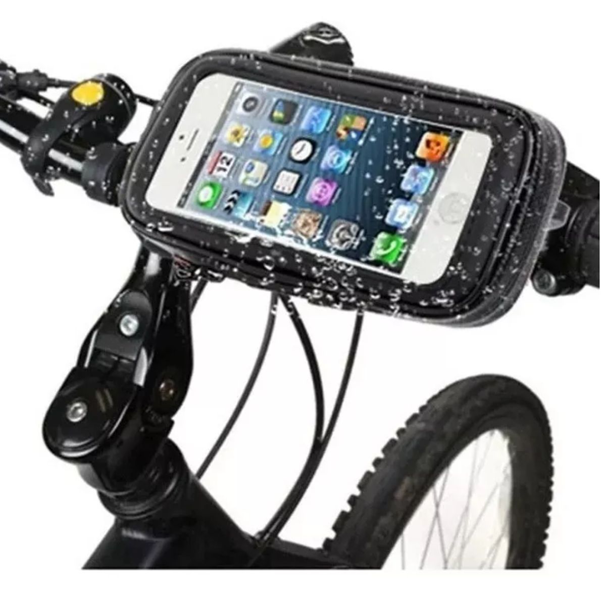 GENERICO - Soporte Celular Moto Tactil Portacelular Bicicleta Forro